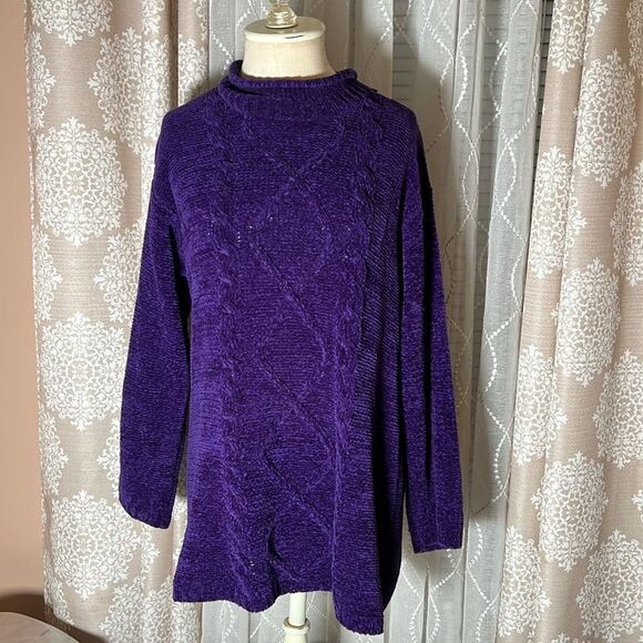 Karen Scott petites Purple Sweater - Picture 1 of 7
